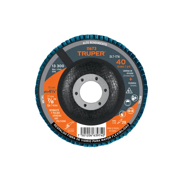 Disco laminado 4 1/2" DLT-1716 truper