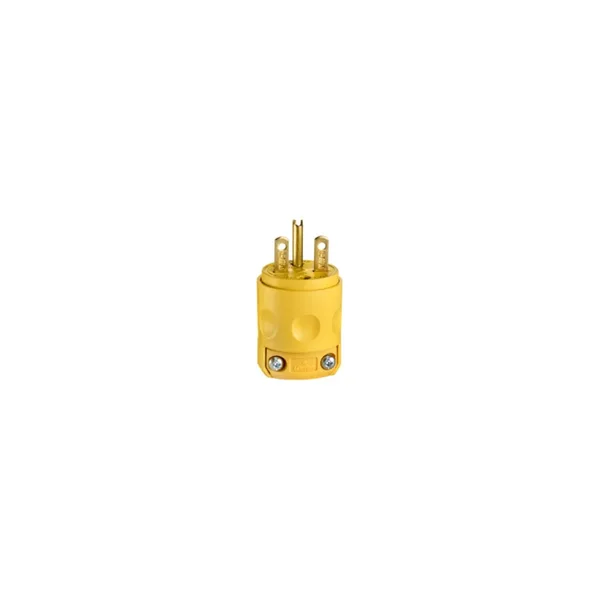Enchufe 220V C/T leviton 615pv amarillo
