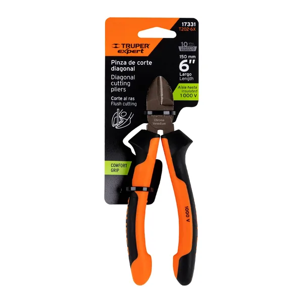 Pinza D/Corte Diagonal 6 Truper Mgo/Comfort