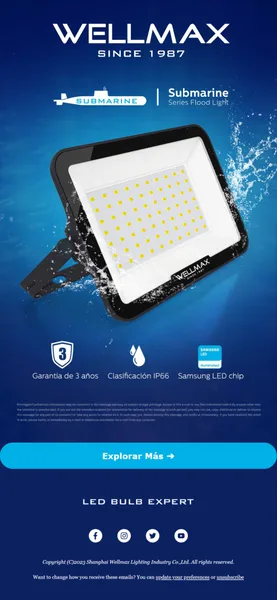 Reflector Led 30W 6500k submarine wellmax
