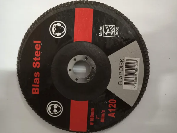 Disco flaper n.120 7" blas steel
