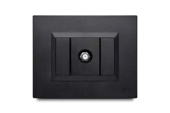 Toma p/cable coaxial negro veto plu61948 (plura)