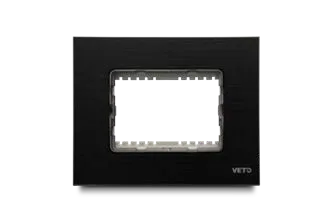 Tapa aluminio p/toma cte-int negra plu60040 plura veto