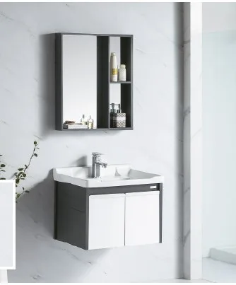 Mueble p/bano 8559A-60 bco/negro 600x470mm