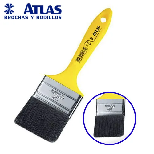 Brocha atlas 2 1/2" m/amarillo