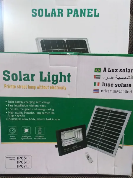 Reflector solar 100w 6500k con panel Winlec