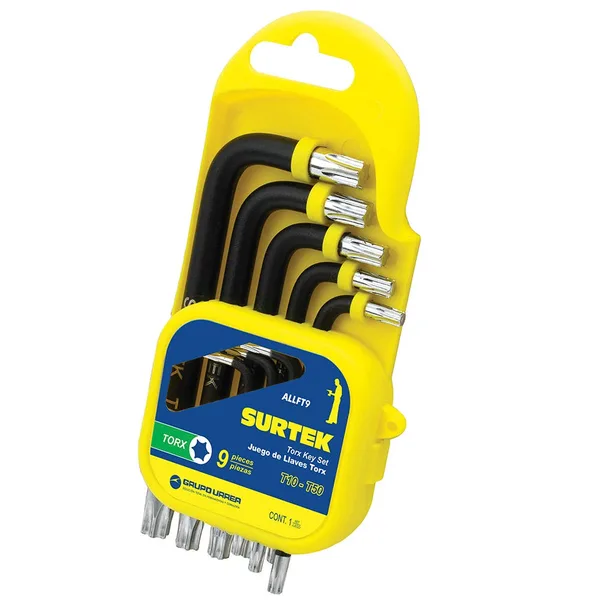 Llave Allen estriada 9pcs ALLFT9 Surtek