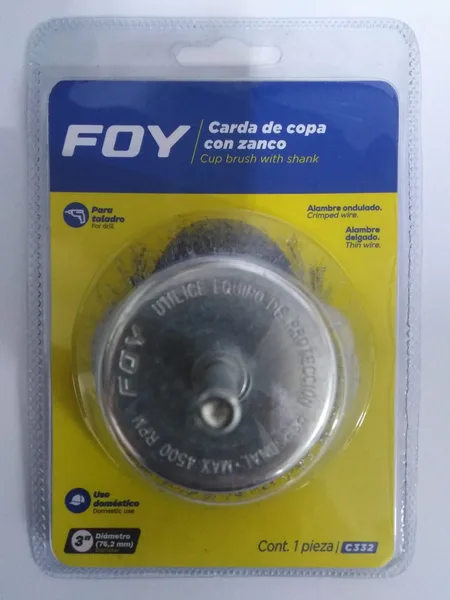 Cepillo D/alambre Circular 3" p/taladro C332 Foy