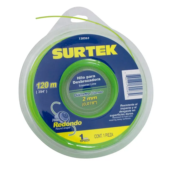 Hilo p/coradora d/grama 2mmx120mt 130263 surtek