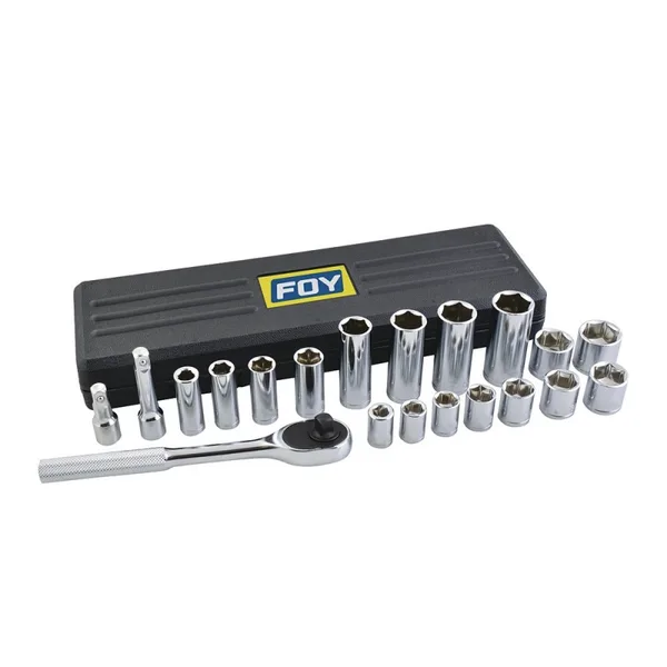 Chicharra + cubo mec 3/8" 20pcs 140437 Foy