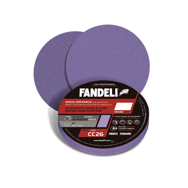 Disco D/lija velcro cc26 ceramico 6" g.80 fandeli