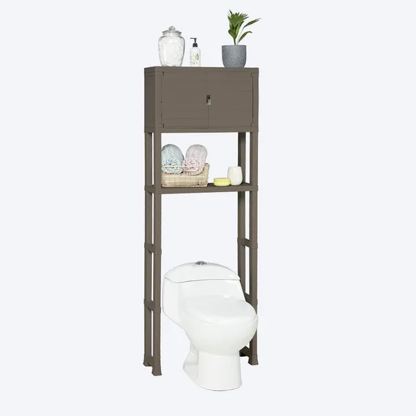 Estante org p/baño c/puerta mocca rimax