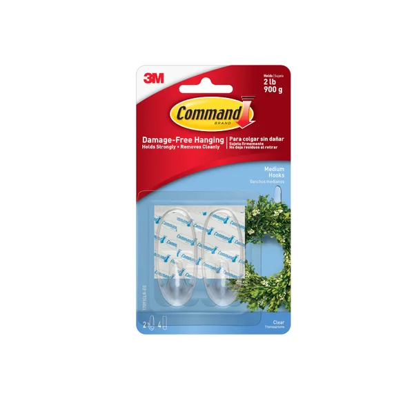 Gancho P/colgar 3M Clear 2/1
