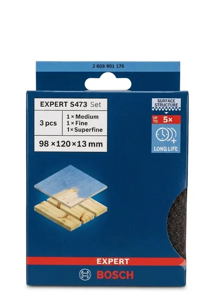 Esponja bosch expert S473 3pcs 98x120x13mm