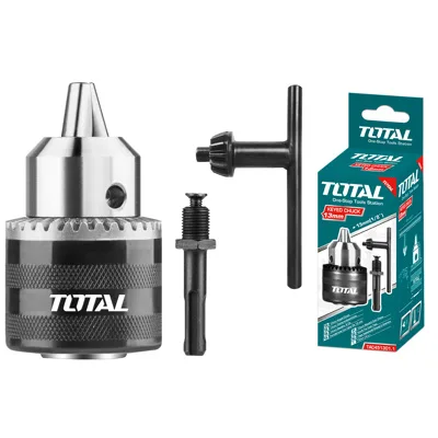 Mandril p/taladro 1/2" c-llave y adaptador total