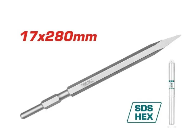 Cincel p/taladro punta 280x17mm tac153171 total