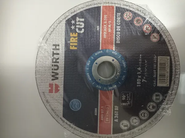 Disco p/corte 7x1/16x7/8" fire cut wurth