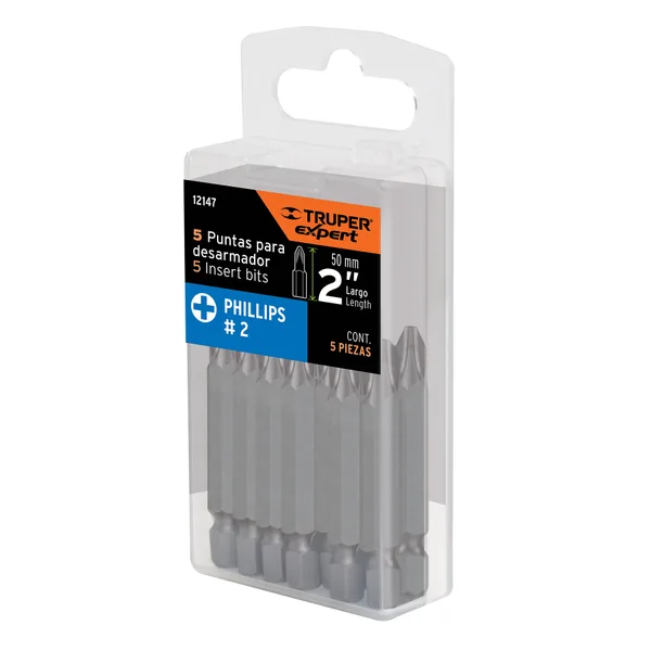 Punta P/taladro 2" truper 5pcs