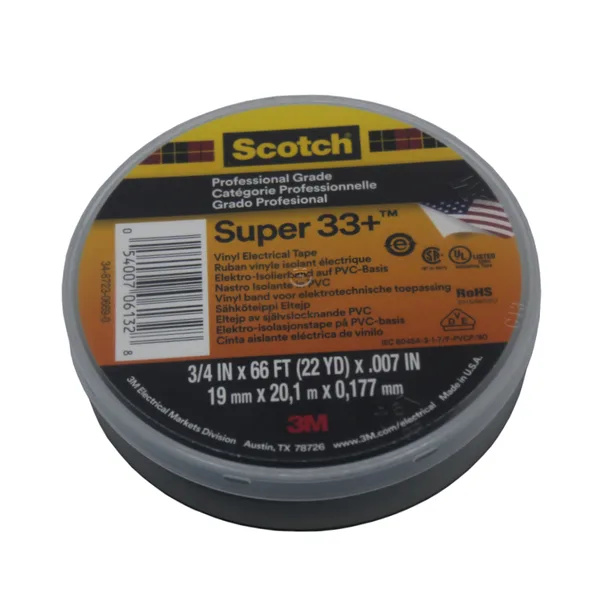 Tape vinil 3m Scotch Super 33+ (3/4x66ft)