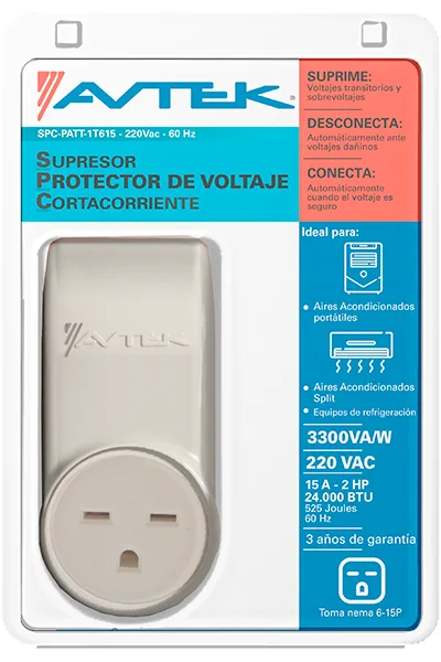 Protector elect p/aires acond 220v spcpatt-1t615 avtek