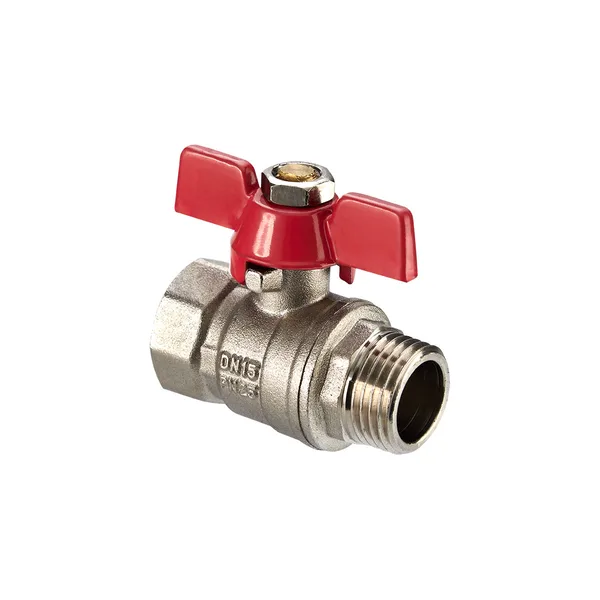 Llave D/paso bola 1/2 m-h mariposa roja tiemme italy