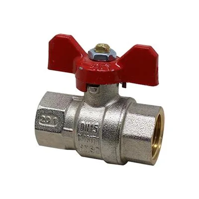 Llave D/paso bola 1/2 h-h mariposa roja tiemme italy