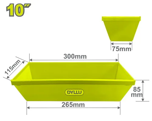 Bandeja plastica p/mezclado 300x115x265x85mm dyllu