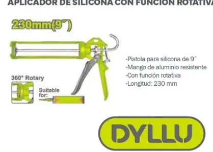 Pistola p/masillar 9" giratoria dtcg4109 dyllu