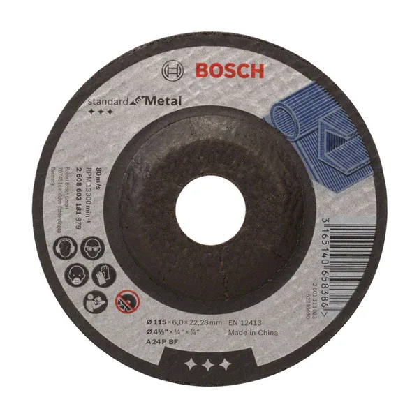 Disco p/pulir metal 4 1/2"x1/4 bosch
