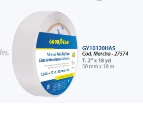 Cinta Antideslizante 2"x18mts blanca GY10120HAS goodyear