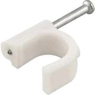 Grapa p/cable 10mm blanca 20pcs Vonder