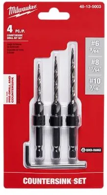 Avellanador 3pcs n.6-8-10 c/barrena milwaukee