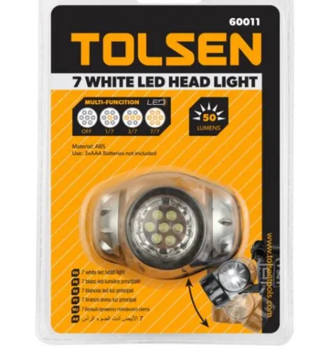 Linterna de frente 7Led 60011 tolsen