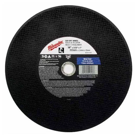Disco p/corte metal 14 x 1 milwaukee