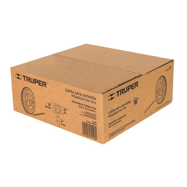 Rueda P/carretilla Aire 50 llss 16"x8"Truper