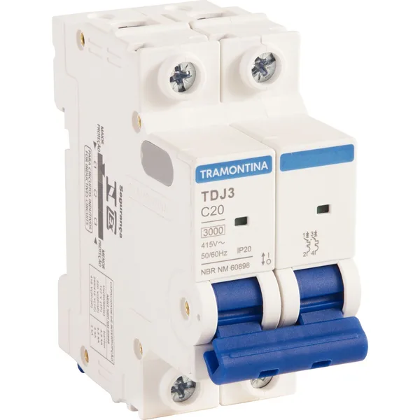 Breaker p/riel doble 20amp tramontina
