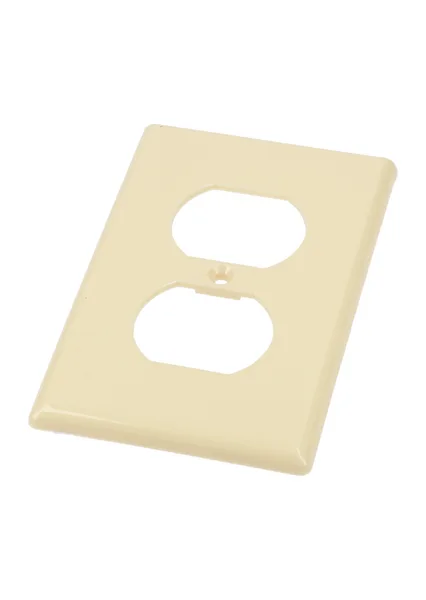 Tapa Plast P/toma Cte doble marfil