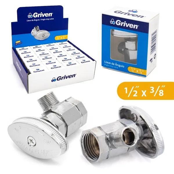 Llave codo senc 1/2x3/8" GV-AVS-3-8 griven