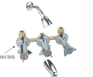 Llave mezcl p/baño triple brown