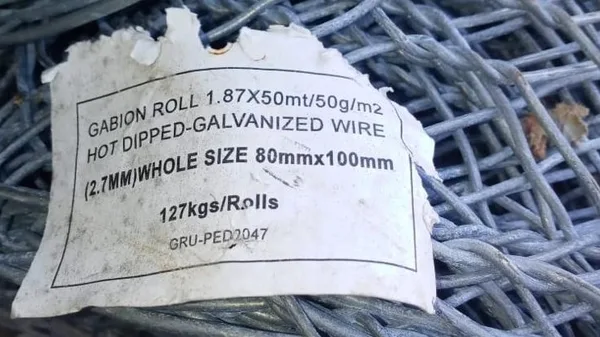 Malla p/gaviones 1.87x50mts (hueco 80mmx100mm)c2.7mm
