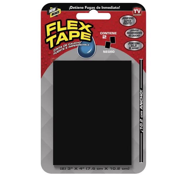 Cinta de caucho negra 3x4" 2pcs flex tape flex seal