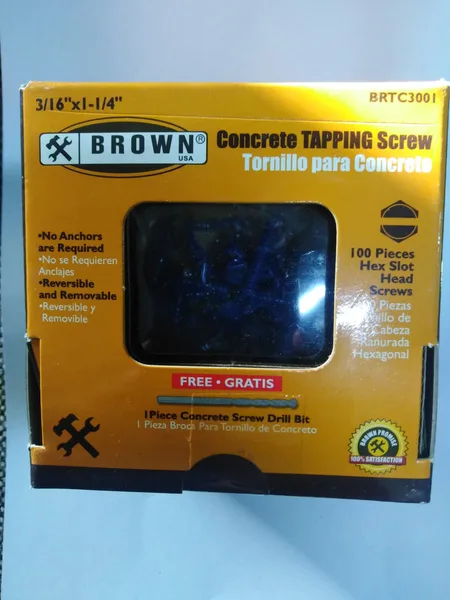 Tornillo p/concr hex 316x1-1/4 azul 100pcs Brown