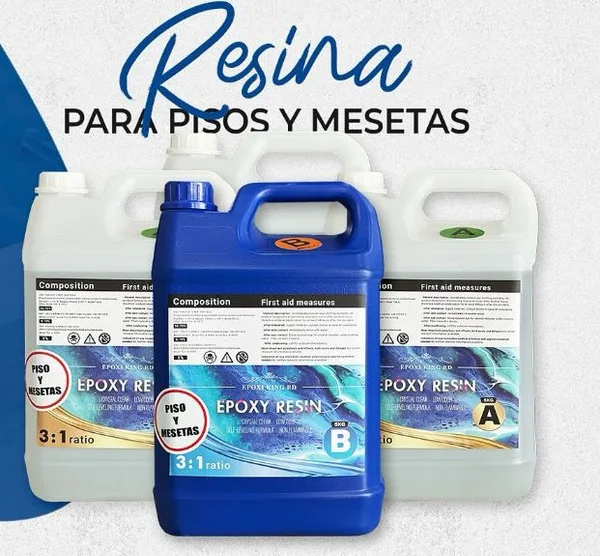 Resina Epoxica pisos-mesetas 20kg (3x1gl) kit-4gls epoxi king rd