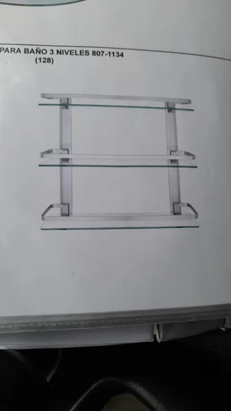 Estante p/baño 3 niveles 807-1134
