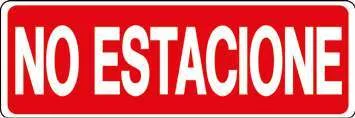 Letrero pvc (no estacione) 4-3/4x14" F08112 Best value