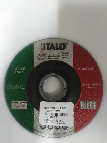 Disco p/corte Metal Italo CH-4 1/2x3/64"x7/8"