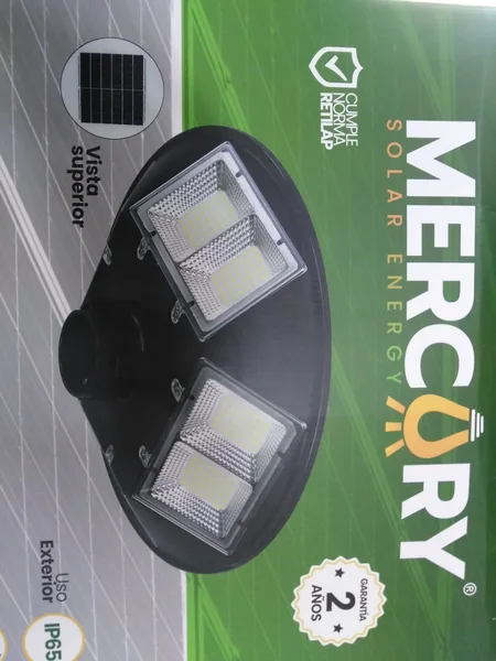 Lampara Led solar 300w t-trompo Mercury