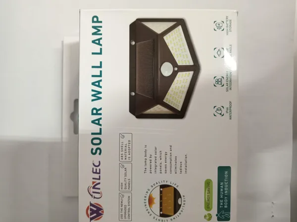 Lampara d/pared Led solar 6500k winlec
