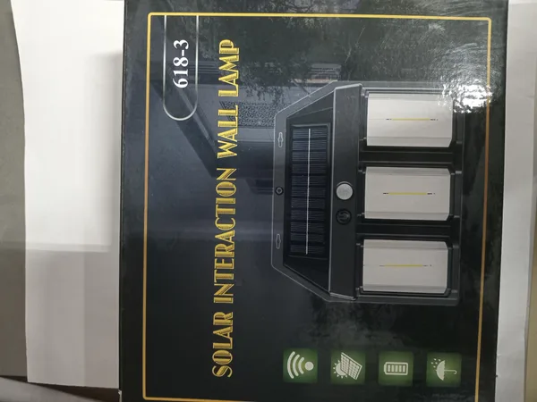 Lampara d/pared Led 2w solar 618-3 luz calida