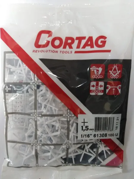 Separador p/cer 1.5mm 100pcs 61308 Cortag